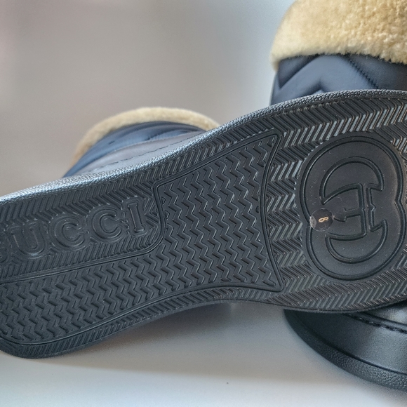 Gucci Chevron Boot With Horsebit Black Leather - Picture 6 of 7